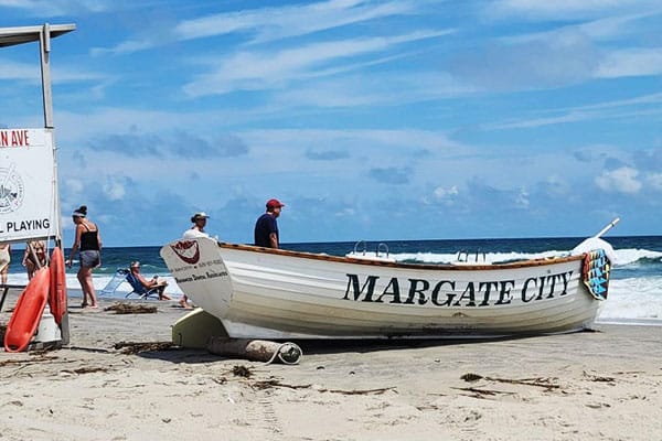 Margate City beach life boat
